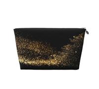 Stampa sabbia nera oro, Borsa da toilette Borsa per trucco Borsa per cosmetici Borsa da toilette da viaggio portatile