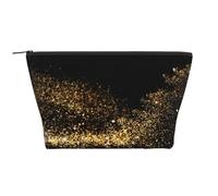 Stampa sabbia nera oro, Borsa da toilette Borsa per trucco Borsa per cosmetici Borsa da toilette da viaggio portatile