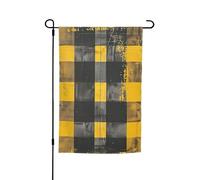 Stampa scozzese gialla grigia nera 30,5 x 45,7 cm portico tutte le stagioni bandiere all'aperto decorazione cortile bandiera patio decorazione cortile