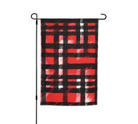 Stampa scozzese rossa e nera per ogni occasione da giardino per tutte le stagioni all'aperto bandiera decorazione per patio bandiere