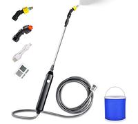 Stampa spray, 2 modalità spray pompa per l'acqua della batteria con ugello di rame ispessito e ampia area spray, siringa da giardino durevole per il giardino (Set di tubi da 10 m)