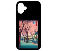 Stampa su legno giapponese Sakura Cherry Blossom - Sunset Art Custodia per iPhone 16 Plus