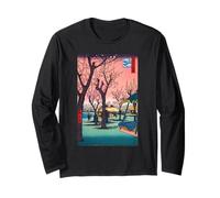 Stampa su Legno Giapponese Sakura Cherry Blossom - Sunset Art Maglia a Manica