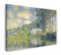 Stampa su tela (100x70cm): Claude Monet - Pioppi all'epte I