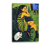 Stampa su tela (40x60cm): Ernst Ludwig Kirchner - Artista Marzella
