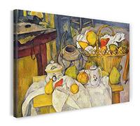 Stampa su tela (60x40cm): Paul Cézanne - Ancora vita con cesto