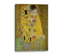 Stampa su tela (70x100cm): Gustav Klimt - Il bacio (1907-1908)
