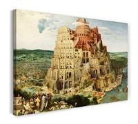 Stampa su tela (80x60cm): Peter Bruegel der Ältere - La Torre di Babele