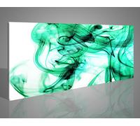 Stampa su tela astratta con linee morbide e toni freddi per camera moderna