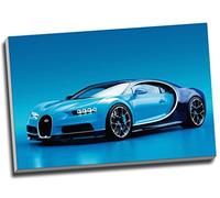 Stampa su tela Bugatti Chiron Hypercar Super Car Stampa su tela su tela grande A1 76,2 cm x 50,8 cm