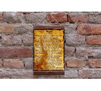Stampa su tela con cornice in legno forse poesia d'amore, poesia romantica...