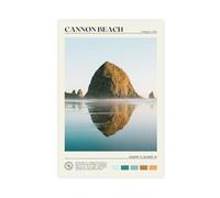 Stampa su tela con foto vera, spiaggia di cannone, poster da parete per soggiorno, camera da letto, 20 x 30 cm