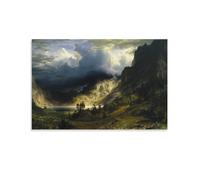 Stampa su tela da parete con scritta "A Storm in the Rocky Mountains", Monte Rosalie di Albert Bierstadt