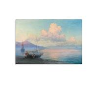 Stampa su tela del Golfo di Napoli al mattino di Ivan Aivazovsky poster poster pittura tela Wall Art