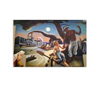 Stampa su tela di Thomas Hart Benton Una storia sociale dello stato del Riproduzione di dipinti famosi su tela per arredamento decorazione murale per sala e ufficio105x70cm(41x28in)Senza cornice