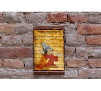 Stampa su tela di Topolino l'apprendista stregone Fantasia spartiti musicali,...