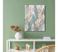 Stampa su Tela di Uccello Del Paradiso, Tela Rettangolo Parete Piante Tropicali Poster per Camera e Bagno, Casa Soggiorno Stanza Decorazioni Quadro, 40x50cm No Cornice