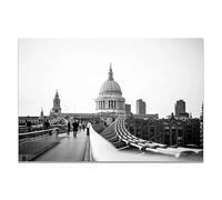 Stampa Su Tela Dipinti Su Tela In Bianco E Nero, Paesaggi Di Città Del Mondo, Londra, Parigi, New York, Poster E Stampe, Quadri Da Parete Per La Decorazione Della Casa, 60X90 Cm, Senza Cornice.