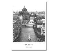 Stampa Su Tela Dipinti Su Tela In Bianco E Nero, Paesaggi Di Città Del Mondo, Londra, Parigi, New York, Poster E Stampe, Quadri Da Parete Per La Decorazione Della Casa, 50X70 Cm, Senza Cornice.