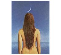 Stampa Su Tela E Surrealismo Rene Magritte《L'abito da sera》Poster Quadri di Arte della Parete della Tela di Casa Camera da Letto Soggiorno Decorazioni Muro(70x98cm)28x39inch,Senza Cornice)