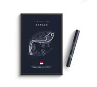 Stampa Su Tela F1 Monaco Circuito Di Pista Pittura Su Tela Formula 1 Wall Art Nordic Poster Estetico Motorsport Race Immagine Per La Decorazione Domestica Regalo, 50X70 Cm Senza Cornice