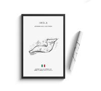 Stampa Su Tela Formula 1 Imola Retro Monaco Monza Circuito Di Pista Stampa Su Tela F1 Wall Art Nordic Poster Estetico Motorsport Racing Room Decor Regali, 30X45 Cm Senza Cornice