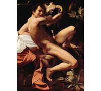 Stampa su tela giclée di grado museale, San Giovanni Battista di Caravaggio, 76 x 101 cm, inchiostri d'archivio su tela di policotone, perfetta per soggiorno, camera da letto o parete della galleria