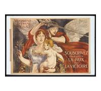 Stampa su tela giclée di grado museale, vintage, pace e vittoria, 76 x 101 cm, inchiostri d'archivio su tela di policotone, perfetta per soggiorno, camera da letto o parete della galleria