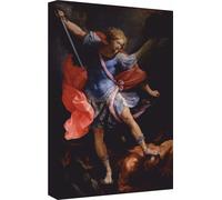 STAMPA SU TELA GUIDO RENI SAN MICHELE ARCANGELO quadro arredo casa regalo t4