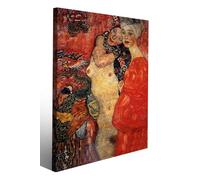 Stampa su tela Gustav Klimt VII/Quadro famoso Riproduzione/Falso d'autore telaio Gallery 3 cm di spessore 90x60 cm.