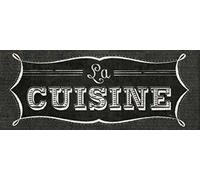 STAMPA-SU-TELA-INCORNICIATA-PelaStudio-Cm_40_X_101-La-Cucina-di-gesso-II-parole-decorativi-frasi-in-bianco-cucina-francese-bianco-di-scrittura-floralsign-Quadro-su-tela-con-cornice-a-cassett