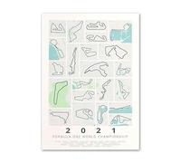 Stampa Su Tela Mappa Del Circuito Di Formula 1 Di F1, Monza, Le Mans, Pista Da Corsa, Poster Nordico, Stampa Artistica Da Parete, Dipinto Su Tela, Immagini Decorative Per Soggiorno, 70X100 Cm, Sen