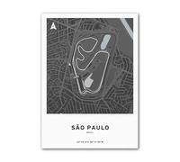 Stampa Su Tela Mappa Del Circuito Di Formula Uno, Poster Di F1, Barcellona, Jeddah, Lusail, Sakhir, Pista Da Corsa, Stampa Artistica Da Parete, Dipinto Su Tela, Decorazione Per Soggiorno, 60X9