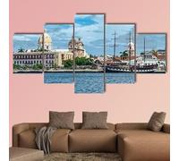 stampa su tela moderna quadri su tela quadro su tela 5 pezzi Vista Di Cartagena De Indiasa In Colombia 5 quadri su tela camera da letto quadri multipannello grande soggiorno Decorazione 125x60cm