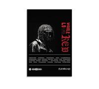 Stampa su tela, motivo: Whole Lotta Red by Playboi CartiPhoto, decorazione per casa e ufficio, poster decorativo da parete in stile moderno, per la famiglia, il bagno, senza cornice, 50 x 75 cm