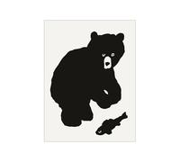 Stampa su Tela Orso Del Cartone Animato Nero Stampe Quadri Cucina Bagno Canvas Quadri Moderni Soggiorno Camera Da Letto Stampe Da Parete Moderne Quadro Moderno Soggiorno Senza Cornice 60x90cm