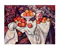 Stampa Su Tela Paul Cézanne《Mele e arance》Poster Quadri di Arte della Parete della Tela di Casa Camera da Letto Soggiorno Decorazioni Muro（65x85cm）26x33inch,Senza Cornice)