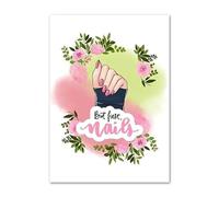 Stampa Su Tela Poster E Stampe Di Fiori Con Smalto Per Unghie Alla Moda, Arte Murale, Manicure, Salone Di Bellezza, Tela, Pittura Moderna Per Camera Da Letto, Decorazione Per La Casa, 45X60 Cm, Se