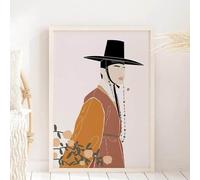 Stampa Su Tela Poster In Stile Coreano Pittura Su Tela Cultura Asiatica Coreana Paesaggio Arte Immagini A Parete Per Soggiorno Camera Da Letto Home Cafe Decor Regalo, 50X70 Cm Senza Cornice