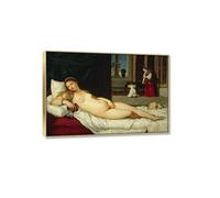Stampa Su Tela Quadri Astratti Dipinti famosi-Riproduzione Quadri Famosi-Riproduzioni Di Dipinti Su Tela Poster e stampe-Quadro Moderni Opere d'arte famose(Venere)70x105cm(28x41in)Cornice dorata