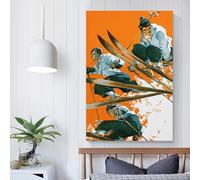 Stampa su tela raffigurante un salto da sci, decorazione da parete moderna per la casa, festa di compleanno, 30 x 45 cm