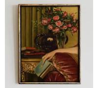 Stampa su tela, ritratto vintage, ritratto di un'altra persona, stampa di un'altra persona, decorazione malinconica, set da parete per galleria, 50x70 cm senza cornice