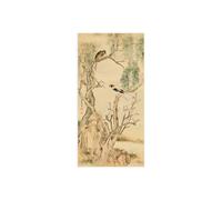 Stampa su Tela su Carta Poster o Quadro Anonymous Birds on flowered branches
