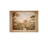 Stampa su Tela su Carta Poster o Quadro Anonymous Fresco of Rome landscape