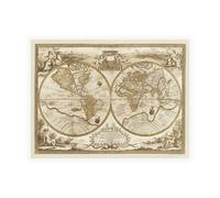 Stampa su Tela su Carta Poster o Quadro Anonymous Mappa del Globo Terraqueo
