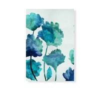Stampa su Tela su Carta Poster o Quadro Austin Vanessa Aqua Blossom Triptych II