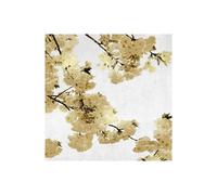 Stampa su Tela su Carta Poster o Quadro Bennett Kate Gold Blossoms on White I