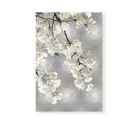 Stampa su Tela su Carta Poster o Quadro Bennett Kate White Blossoms on Silver I