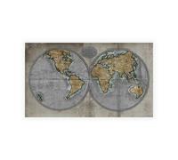 Stampa su Tela su Carta Poster o Quadro Brennan Russell Map of the World