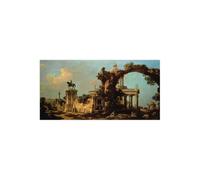 Stampa su Tela su Carta Poster o Quadro Canaletto Capriccio of Roman Ruins with